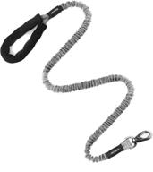 🐾 tuff pupper comfort dog training leash with bungee cord - durable handle & heavy duty zinc alloy hardware - ideal training lead for medium to large dogs logo