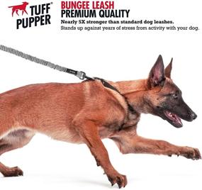 img 3 attached to 🐾 Tuff Pupper Comfort Dog Training Leash with Bungee Cord - Durable Handle & Heavy Duty Zinc Alloy Hardware - Ideal Training Lead for Medium to Large Dogs