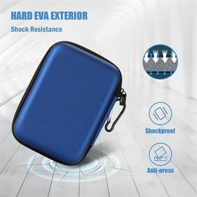 img 1 attached to 📁 ProCase 2.5 Inch Hard Drive Case for WD My Passport, Seagate Backup Plus Slim and More, Navy Portable External Hard Drive Carrying Case