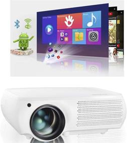 img 4 attached to Real Native 1080p Android Projector - Gzunelic 9500 📺 Lumens WiFi Bluetooth ± 50° Keystone 4D Home Theater Projector