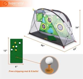 img 3 attached to 🏌️ Enhance Golf Skills with Superrella Golf Hitting Net Training Aids: Perfect for Backyard, Indoor, and Outdoor Practice, Driving, Chipping, and Swing Techniques