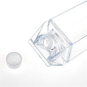 img 1 attached to 🥛 Yarlung 4-Pack Plastic Milk Box, 17 Oz Clear Portable Milk Carton Water Bottle Square Juice Bottle for Outdoor Sports, Travel, Camping - BPA Free Eco-Friendly Material