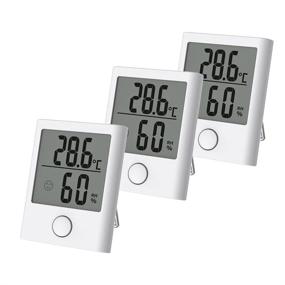 img 4 attached to BALDR Digital Mini Hygrometer Indoor Thermometer Small Versatile Home Indoor Outdoor Refrigerator Hygro-Thermometer Accurate Monitor Temperature Humidity Gauge Indicator Room For Greenhouse