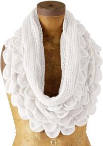 img 2 attached to StylesILove Oversized Ruffle Knitted Infinity Women's Accessories