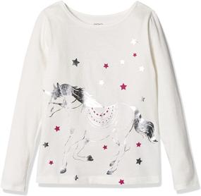 img 4 attached to Carters Girls Knit 253G602 Ivory Girls' Clothing in Tops, Tees & Blouses