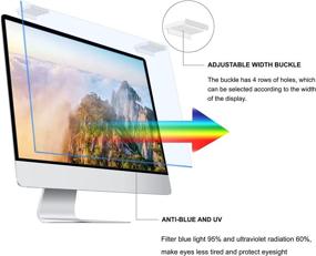 img 2 attached to 👁️ Blue Light Blocking Screen Protector for Computer Screen - 20, 21.5, 22 Inch - Anti Glare Computer Screen Cover+