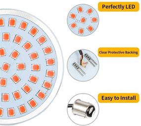 img 2 attached to 🚦 Amazicha 2 Inch LED Turn Signals for Harley Davidson: Red Bullet Style Rear Brake Light – Ultimate Compatibility and Visibility