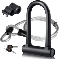 🔒 dinoka heavy duty u lock for bicycles - 16mm security u cable lock with 4ft flex cable and durable mounting bracket for road, mountain, electric, and folding bikes логотип