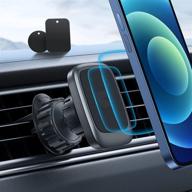 📱 omoton magnetic car phone holder with upgraded clip: 360° rotation air vent mount for any smartphones - black logo