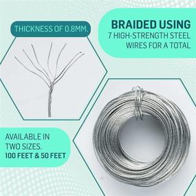 img 3 attached to SENBACH 100ft Picture Hanging Wire - Ideal for Photos, Mirrors, Clocks, Artwork Support & Hanging
