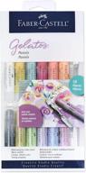 🖌️ набор гелевых красок faber-castell gelatos pastels - 15 пастельных цветов для разнообразных художественных проектов логотип