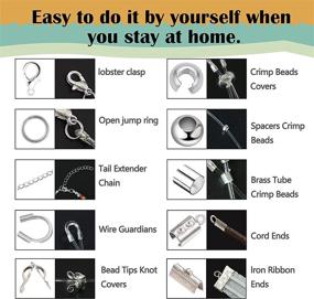 img 2 attached to 💎 Complete Jewelry Making Supplies Kit: Findings & Supplies Package for Beginners and Adults - Earrings Hooks, Jump Rings, Lobster Clasps, Crimp Beads, Eye Pins