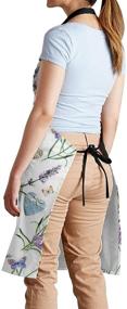 img 2 attached to 👩 Превосходное качество! Настроенный фартук для кухни с 2 удобными карманами от Waldeal - идеально подходит для поваров-женщин и поваров-мужчин - обаятельно милый!