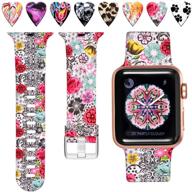 laffav compatible with apple watch band 41mm 40mm 38mm 45mm 44mm 42mm for women men logo