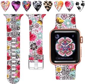 img 4 attached to Laffav совместим с ремешком для Apple Watch 41 мм 40 мм 38 мм 45 мм 44 мм 42 мм для женщин и мужчин