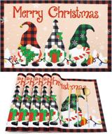 snowflake christmas placemats: washable decorative settings логотип