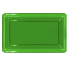 img 1 attached to Heavy Duty Brights Plastic Rectangular Tray for Parties - Party Essentials N121875