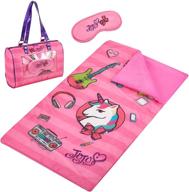 idea nuova nickelodeon jojo siwa sleepover purse & eye mask set in pink - trendy and fun slumber party accessories logo