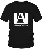 👕 black ua printed top tees for men and women - toplong my hero academia t-shirt logo