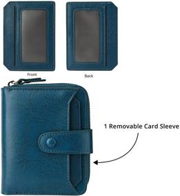 img 2 attached to Stylish Leather Zippered Peacock Women's Handbags & Wallets with RFID Blocking Technology