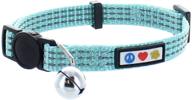 🐱 pawtitas reflective cat collar with safety buckle, removable bell - kitten collar for cats logo