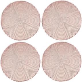 img 4 attached to 🍽️ Dining Circular Placemats - 12 Inches Diameter