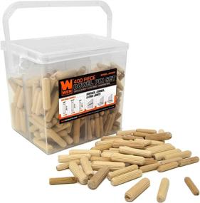 img 4 attached to 🔩 WEN JN400D Ultimate 400-Piece Fluted Dowel Pin Variety Bucket with Multiple Sizes for Woodworking Projects