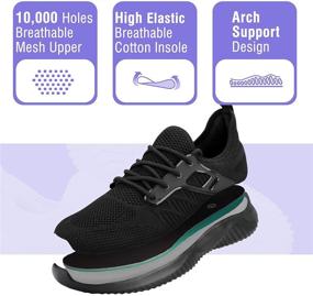 img 2 attached to Footfox Sneakers Lightweight Breathable Athletic Women's Shoes
