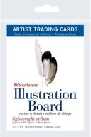 🎨 strathmore artist trading cards 105-907, 500 series illustration board, lightweight vellum, 2.5"x3.5", pack of 5 sheets logo