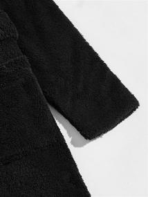 img 1 attached to Hooded Fleece Bathrobe Sleepwear for Men - Romwe Clothing