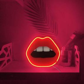 img 2 attached to 💋 14-Inch Neon Light Sign – LED Wall Decor Art for Home, Bedroom, Lounge, Office, Wedding, Christmas, Valentine’s Day Party – 14"x12" Sexy Lips Design