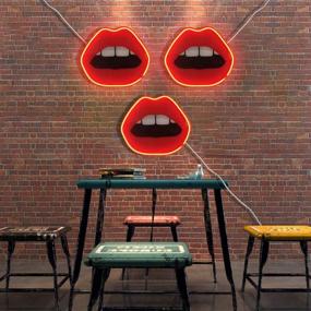 img 3 attached to 💋 14-Inch Neon Light Sign – LED Wall Decor Art for Home, Bedroom, Lounge, Office, Wedding, Christmas, Valentine’s Day Party – 14"x12" Sexy Lips Design