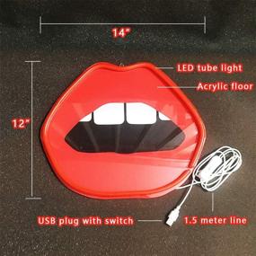 img 1 attached to 💋 14-Inch Neon Light Sign – LED Wall Decor Art for Home, Bedroom, Lounge, Office, Wedding, Christmas, Valentine’s Day Party – 14"x12" Sexy Lips Design