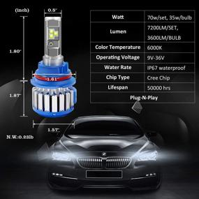 img 2 attached to 🔦 Комплект преобразования лампы головного света 9007 LED - Win Power Dual High Low Beam, CREE Chip, 70W 7200LM 6000K Холодный белый, гарантия 2 года