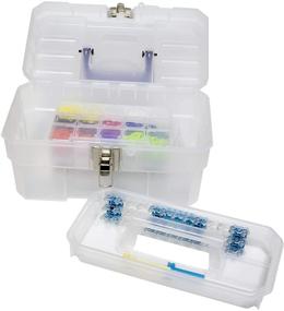 img 3 attached to 📦 Прозрачный пластиковый ящик Akro-Mils ProBox 14 дюймов для хранения художественных принадлежностей, ремесел или медицинских принадлежностей с съемным лотком (14"x8"x8")