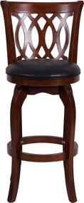 img 3 attached to 🍒 Cherry Swivel Pub Height Barstool - Lexicon Eschete, 30" SH (Scroll Back)