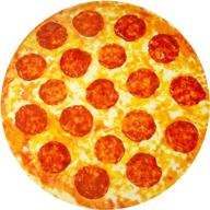 zulay 60-inch giant pepperoni pizza blanket - premium flannel round blanket for indoors, outdoors, travel & more - novelty pizza blanket for adults and kids logo