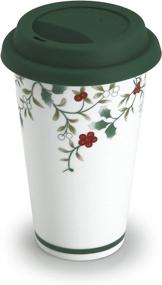 img 1 attached to 🎒 Pfaltzgraff Winterberry Porcelain Travel Mug: The Perfect Companion On-The-Go