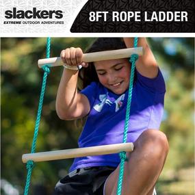 img 3 attached to 🌲 Enhance Outdoor Fun with Slackers Rope Ladder Teal Feet: A Must-Have Adventure Accessory