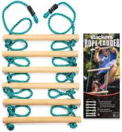🌲 enhance outdoor fun with slackers rope ladder teal feet: a must-have adventure accessory logo