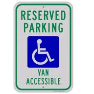 🚗 van accessible handicap parking sign (reserved) logo