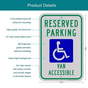 img 3 attached to 🚗 Van Accessible Handicap Parking Sign (Reserved)