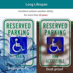 img 1 attached to 🚗 Van Accessible Handicap Parking Sign (Reserved)