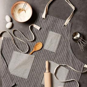 img 3 attached to DII Pantry Collection Stripe Apron - One Size for a Chic and Functional Cooking Experience