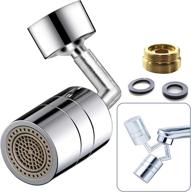 🚰 rotatable faucet aerator, 720° spray head for eye wash station, universal splash filter faucet with leakproof double o-ring, durably crafted from copper & abs logo