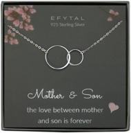 🤱 efytal mother son necklace | sterling silver interlocking infinity circle pendant | meaningful mother's day jewelry & birthday gift logo