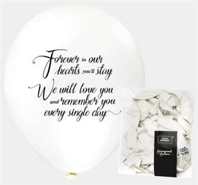 img 4 attached to 🎈 TOKYO SATURDAY White Bereavement Funeral Remembrance Balloons 32pk - Personalized Forever We Love You Decorations, Biodegradable Latex Material for Memorial Life Celebration