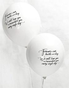 img 3 attached to 🎈 TOKYO SATURDAY White Bereavement Funeral Remembrance Balloons 32pk - Personalized Forever We Love You Decorations, Biodegradable Latex Material for Memorial Life Celebration