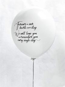 img 2 attached to 🎈 TOKYO SATURDAY White Bereavement Funeral Remembrance Balloons 32pk - Personalized Forever We Love You Decorations, Biodegradable Latex Material for Memorial Life Celebration
