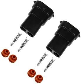 img 1 attached to 🔌 HUIQIAODS 10PCS H8 H11 880 881 Waterproof Connector Male and Female Wire Adapter for Headlights Fog Lights